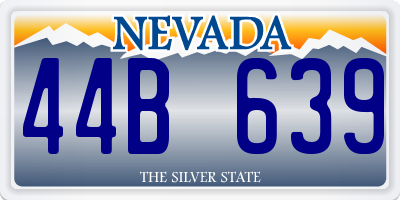 NV license plate 44B639