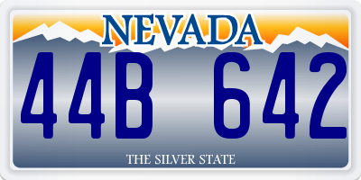 NV license plate 44B642