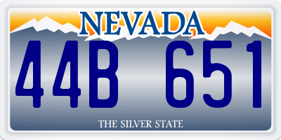 NV license plate 44B651