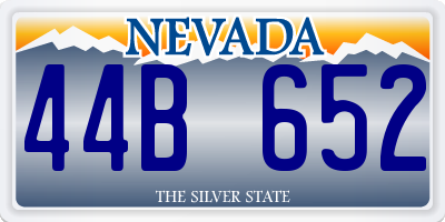 NV license plate 44B652