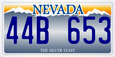 NV license plate 44B653