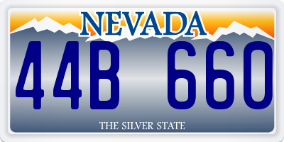 NV license plate 44B660