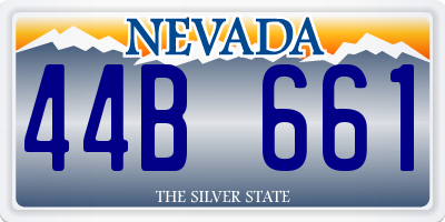 NV license plate 44B661