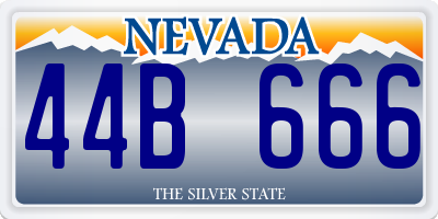 NV license plate 44B666