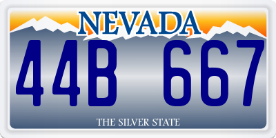 NV license plate 44B667