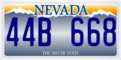 NV license plate 44B668