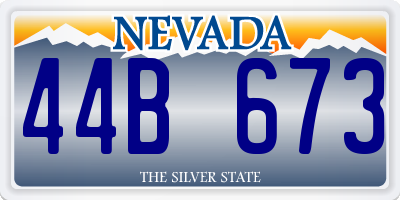 NV license plate 44B673