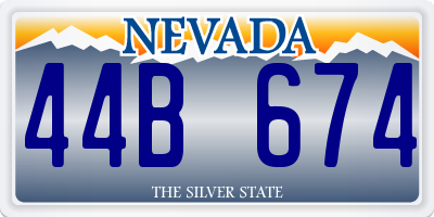 NV license plate 44B674