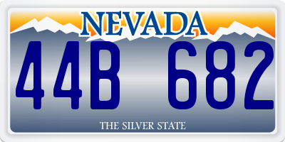 NV license plate 44B682