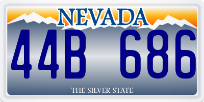 NV license plate 44B686