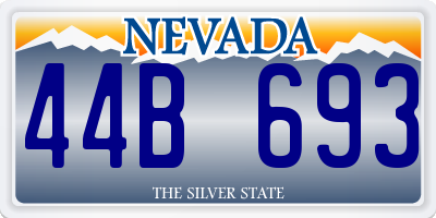 NV license plate 44B693