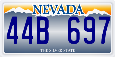 NV license plate 44B697