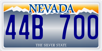 NV license plate 44B700