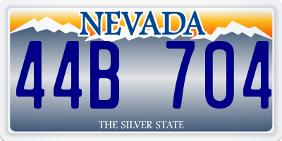 NV license plate 44B704