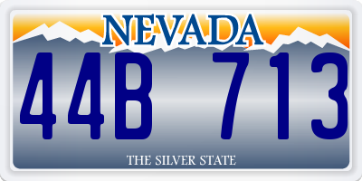 NV license plate 44B713