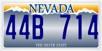 NV license plate 44B714