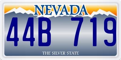 NV license plate 44B719