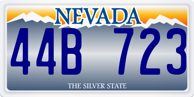 NV license plate 44B723