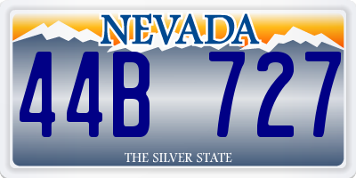 NV license plate 44B727