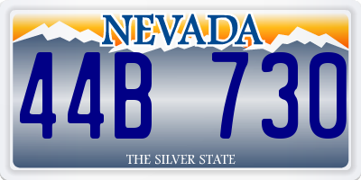 NV license plate 44B730