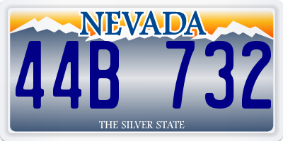 NV license plate 44B732