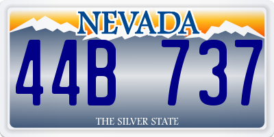 NV license plate 44B737