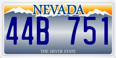 NV license plate 44B751