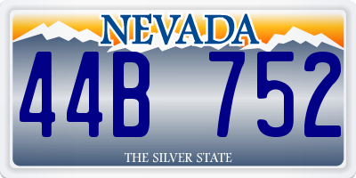 NV license plate 44B752