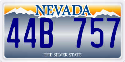 NV license plate 44B757