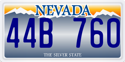 NV license plate 44B760