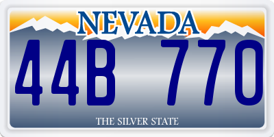 NV license plate 44B770