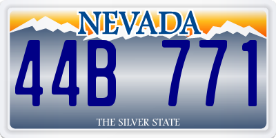 NV license plate 44B771