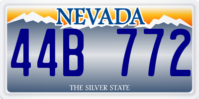 NV license plate 44B772
