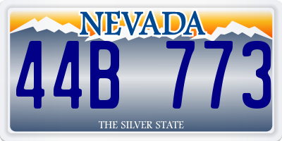 NV license plate 44B773