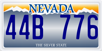 NV license plate 44B776