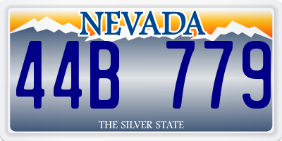 NV license plate 44B779