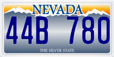 NV license plate 44B780