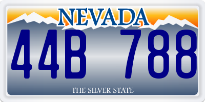 NV license plate 44B788