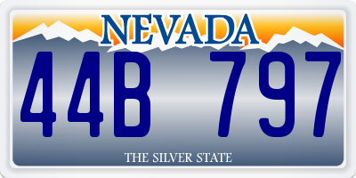 NV license plate 44B797