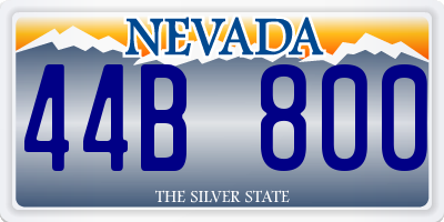 NV license plate 44B800