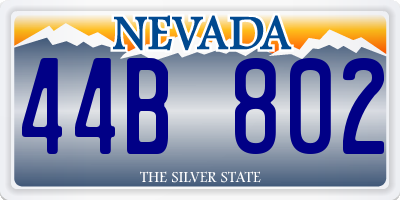 NV license plate 44B802