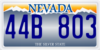 NV license plate 44B803