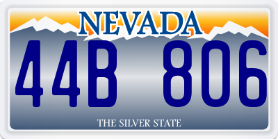 NV license plate 44B806