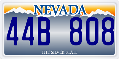 NV license plate 44B808