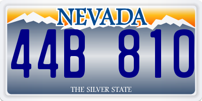 NV license plate 44B810