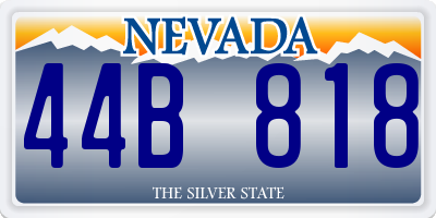 NV license plate 44B818
