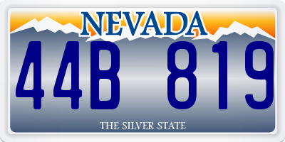NV license plate 44B819