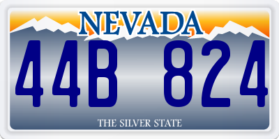 NV license plate 44B824