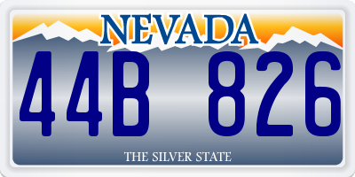 NV license plate 44B826
