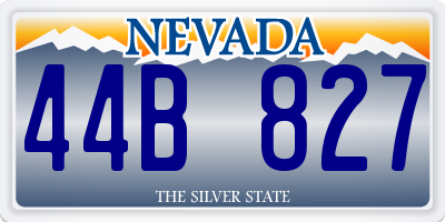 NV license plate 44B827